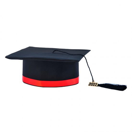 Tocă Personalizată Absolvire neagra cu bentita rosie - Gradinita