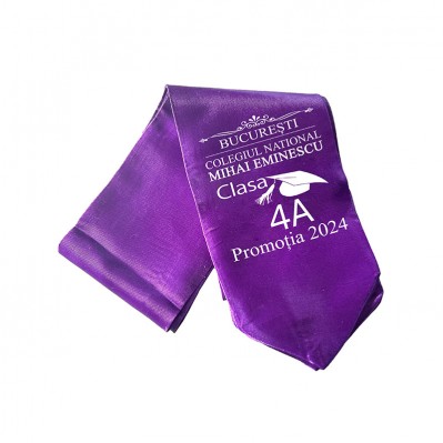 Eșarfe Pesonalizate Absolvire Mov Personalizata - Clasa 4 Eșarfe Pesonalizate Absolvire Mov Personalizata - Clasa 4