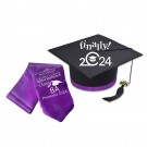 Tocă personalizata PE CAPAC + esarfa personalizata - MOV - clasa 8